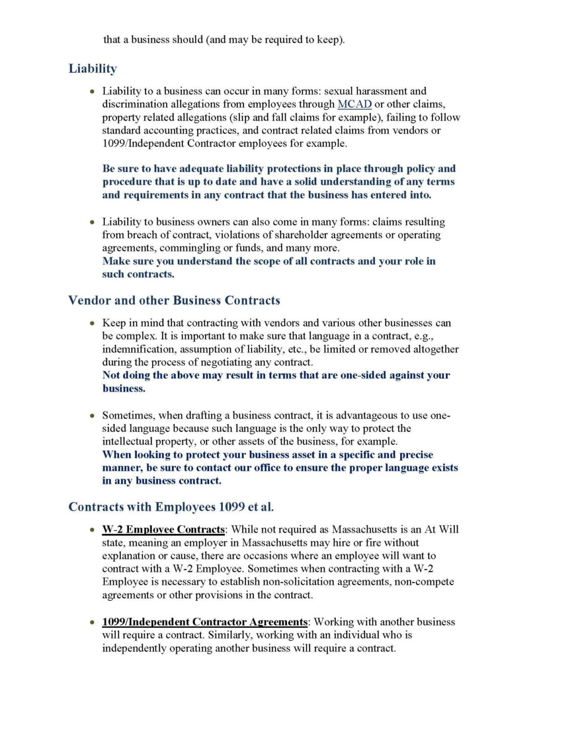 Know Your Business - Part II - Law Offices of Richard Alan Gaudet, LLC